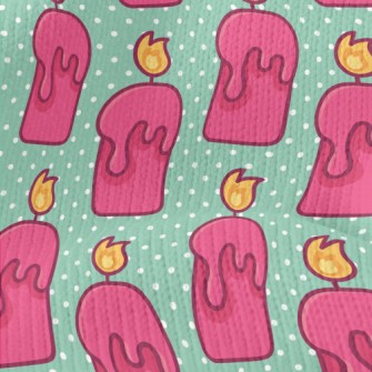 Cartoon Pink Candle Stretch Jersey