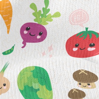 Smiling Healthy Vegetables Stretch Jersey