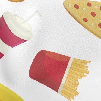 Classic American Fast Food Lightweight Cotton Poplin
