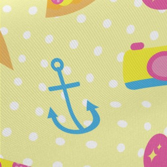 Happy Beach Activities Midweight Cotton Poplin