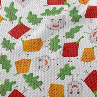 Vegetable Theme Patch Birdseye Piqué