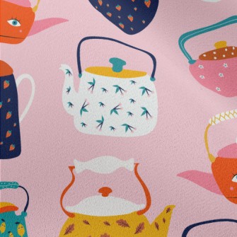 Cute Pattern Teapot Chiffon