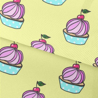 Cherry Cream Cup Cake Waterproof Oxford