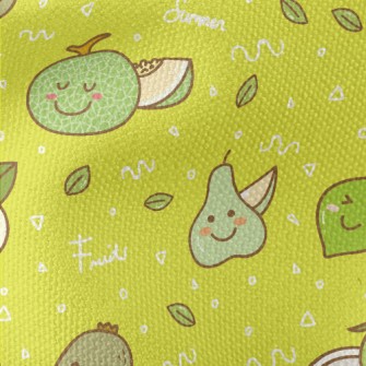 Summer Green Fruits Waterproof Canvas