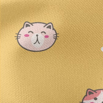 Cute Smiling Cat Waterproof Canvas