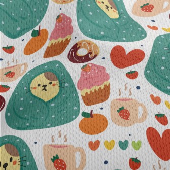 Cold-fearing Cats And Desserts Athletic Mesh Flat Back