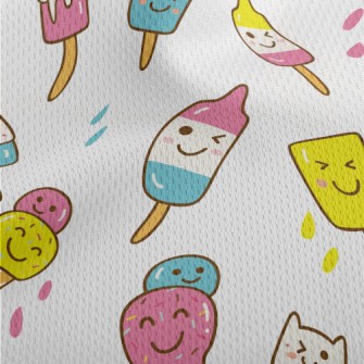 Naughty Summer Ice Cream Athletic Mesh Flat Back