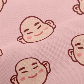 Cartoon Chinese Laughing Buddh Performance Linen