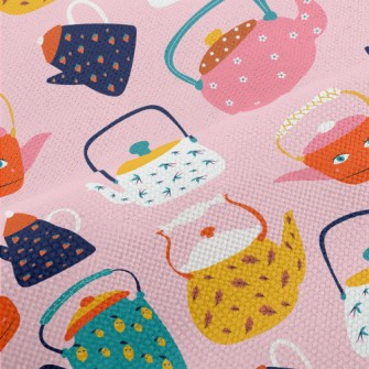Cute Pattern Teapot Performance Linen