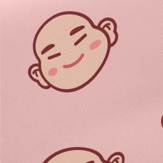 Cartoon Chinese Laughing Buddh Twill