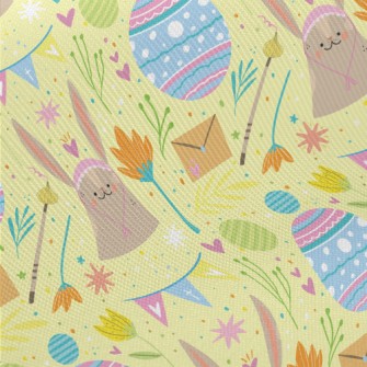Playful Hand Drawn Easter Twill