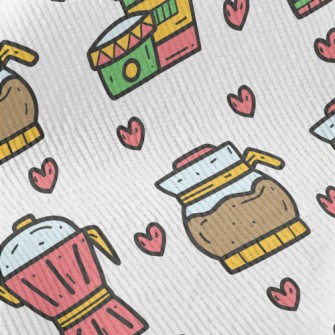 Cartoon Coffee Set Standard Corduroy