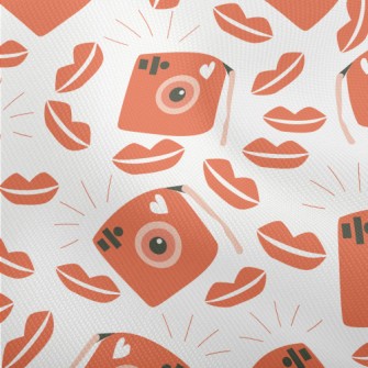Retro Camera With Red Lips Dobby