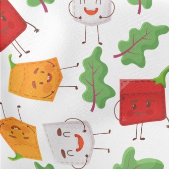 Vegetable Theme Patch Stretch Ponte