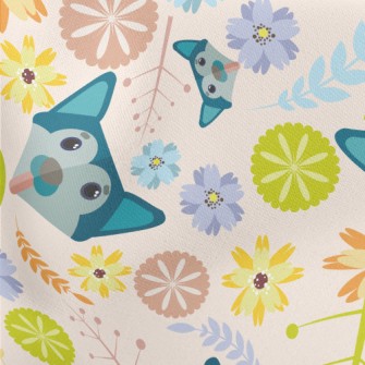 Puppy And Flowers Stretch Ponte