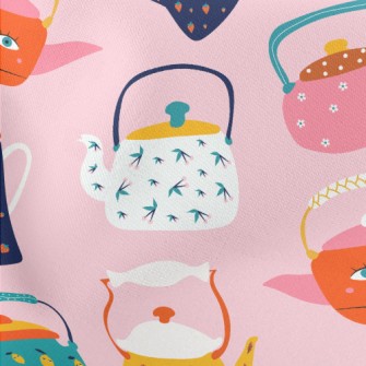 Cute Pattern Teapot Stretch Ponte