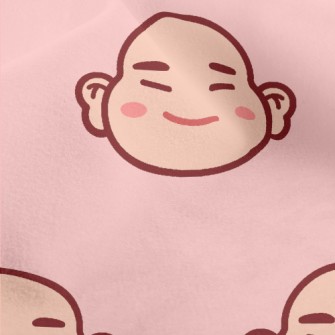 Cartoon Chinese Laughing Buddh Micro Fleece