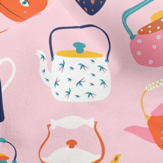 Cute Pattern Teapot Micro Fleece