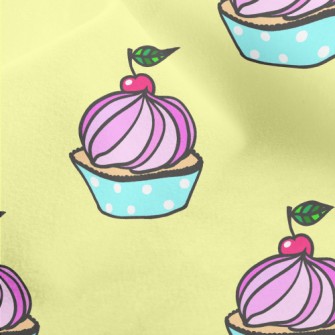 Cherry Cream Cup Cake Micro Fleece