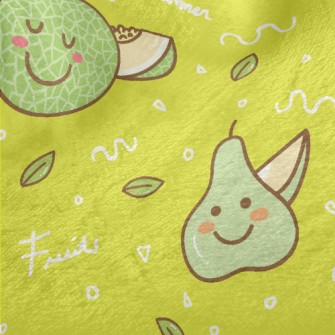 Summer Green Fruits Minky