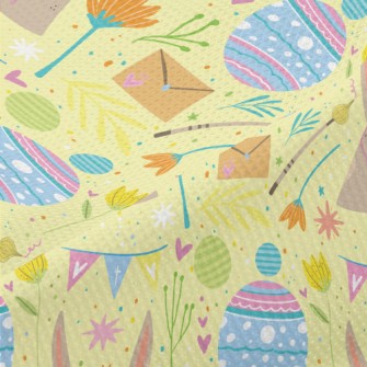 Playful Hand Drawn Easter Piqué