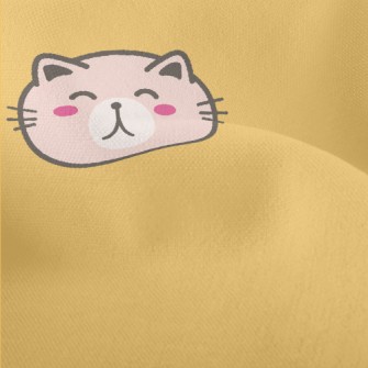 Cute Smiling Cat Lightweight Performance Linen