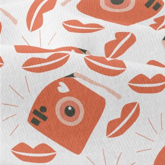 Retro Camera With Red Lips Modern Jersey