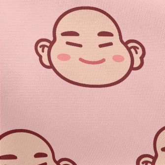 Cartoon Chinese Laughing Buddh Pongee