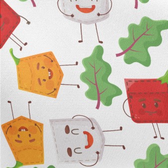 Vegetable Theme Patch Pongee