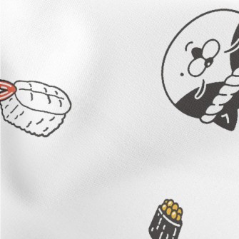 Cat Sushi Chef Lightweight Cotton Poplin