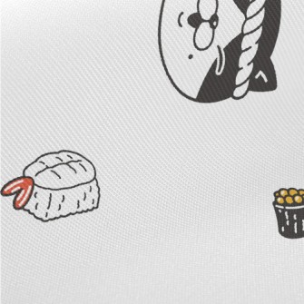 Cat Sushi Chef Midweight Cotton Poplin