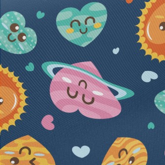 Cartoon Love Universe Midweight Cotton Poplin