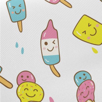 Naughty Summer Ice Cream Midweight Cotton Poplin