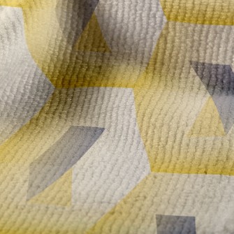 Yellow Three-dimensional Hexag Terry