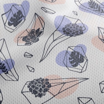 Gems And Flowers Athletic Mesh Flat Back