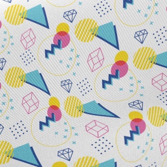 Colorful Circle Gemstones Twill