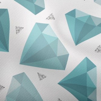 Blue-green Rhombus Dobby