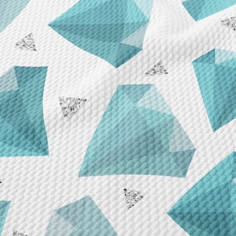 Blue-green Rhombus Birdseye Piqué