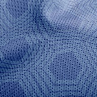 Blue Kaleidoscope Athletic Mesh Flat Back