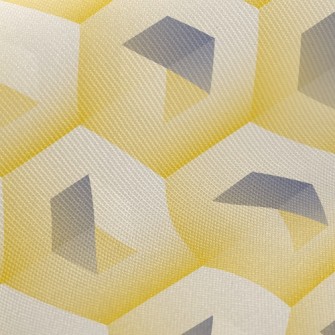 Yellow Three-dimensional Hexag Twill