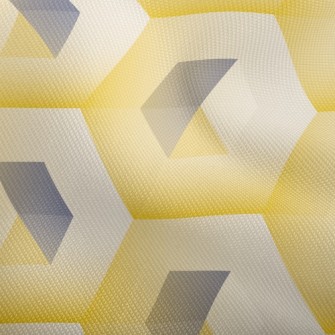 Yellow Three-dimensional Hexag Dobby