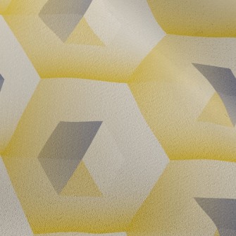 Yellow Three-dimensional Hexag Chiffon