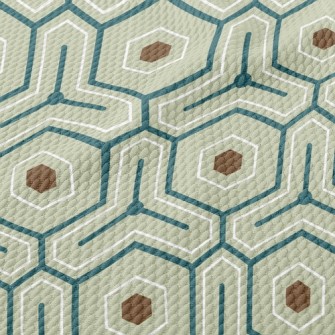 Hexagonal Maze Birdseye Piqué