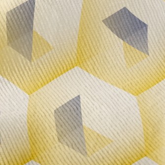 Yellow Three-dimensional Hexag Standard Corduroy