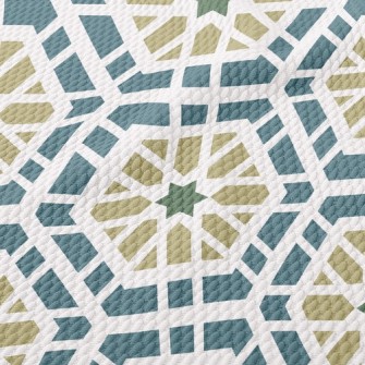 Hexagonal Geometric Tiles Birdseye Piqué