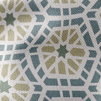 Hexagonal Geometric Tiles Waterproof Canvas