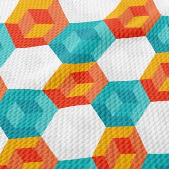 Abstract Hexagon Birdseye Piqué