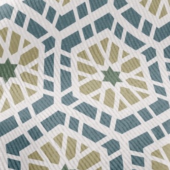 Hexagonal Geometric Tiles Standard Corduroy