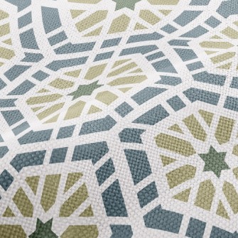 Hexagonal Geometric Tiles Performance Linen