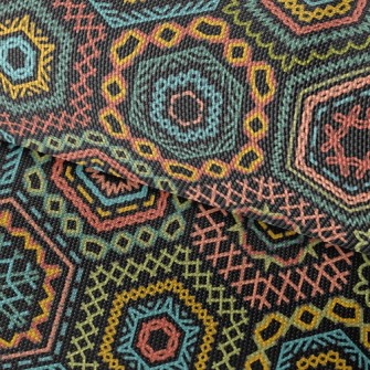 Ethnic Embroidery Waterproof Oxford